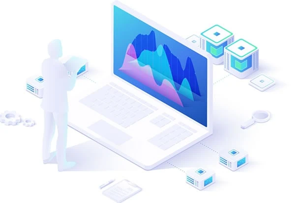 Illustration informatique ordinateur homme