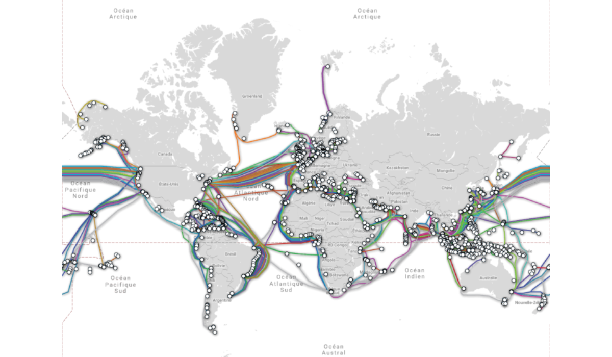 Carte cables internet