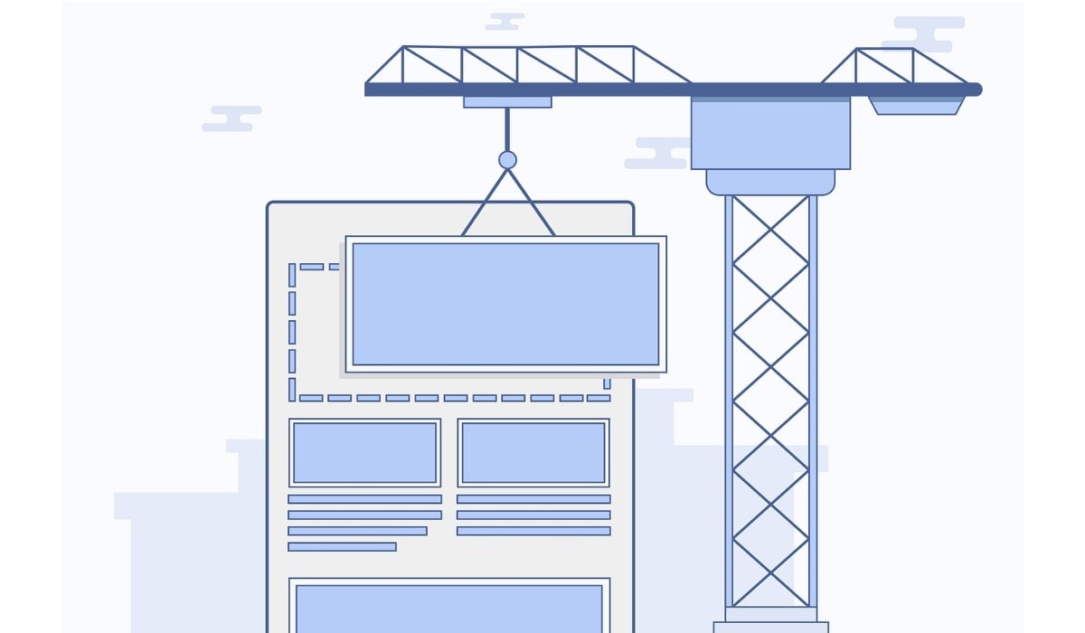 Illustration construction Web design