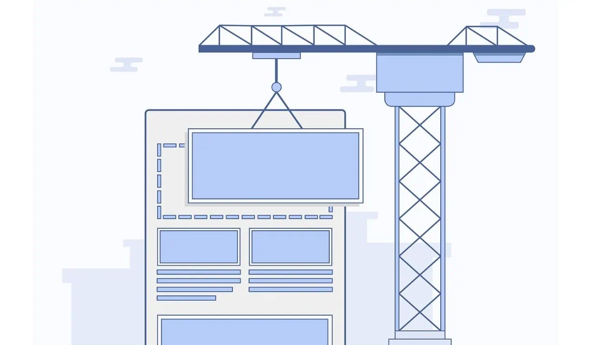 Illustration construction Web design