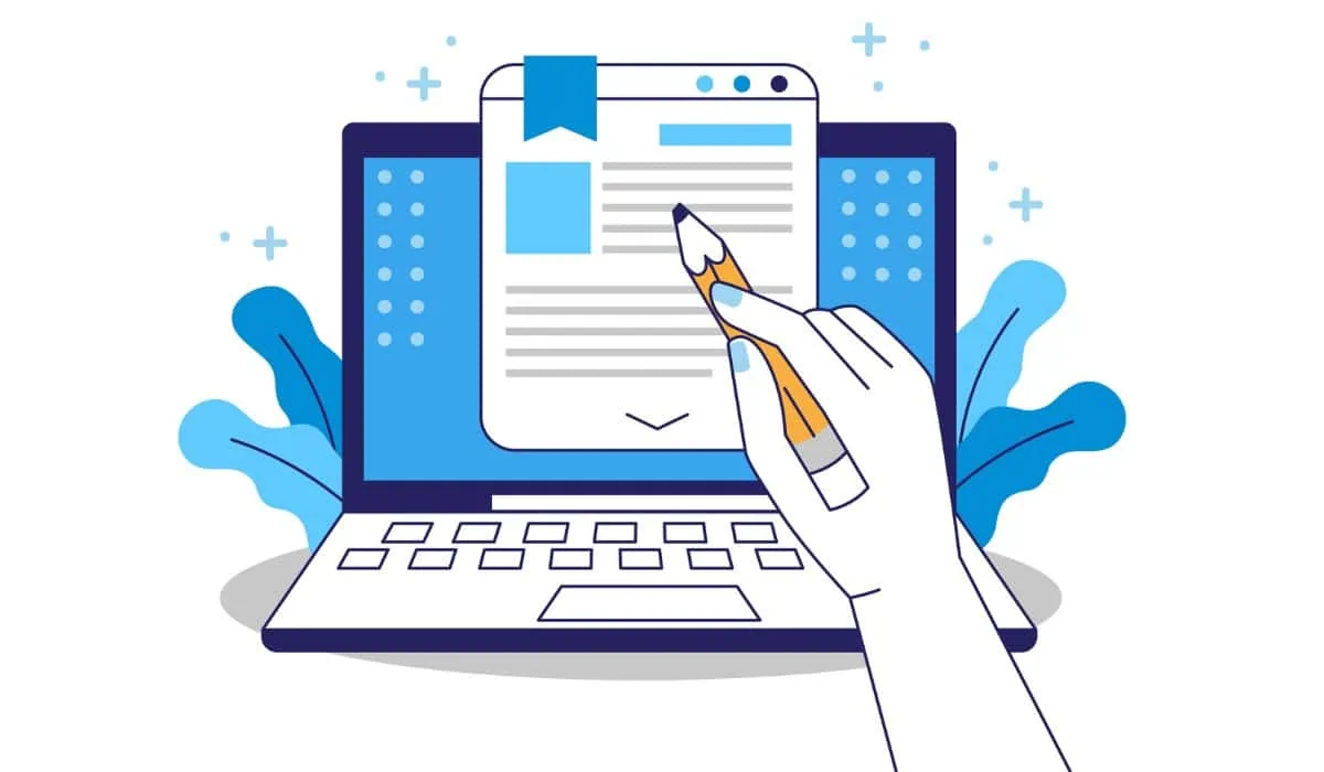 illustration redaction web ordinateur