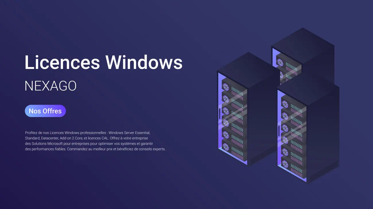 fond licences Windows server nexago